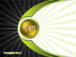 Abstract golden button with rays Abstract golden button with rays
