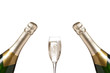 Champagnerflaschen und Glas