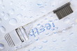 teeth brush and water droplets