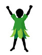 African American Boy Fairy Silhouette Illustration African American Boy Fairy Silhouette Illustration