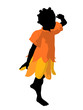 African American Fairy Girl Silhouette Illustration African American Fairy Girl Silhouette Illustration