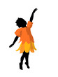 African American Fairy Girl Silhouette Illustration African American Fairy Girl Silhouette Illustration