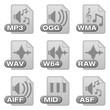Icon-Set - audio formats (isolated + clipping-lines) (01) Icon-Set - audio formats (isolated + clipping-lines) (01)