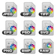 Icon-Set - image formats (isolated + clipping-lines) (01)