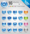 Glossy spheres - Media Icons 02