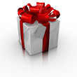 Gift box with a card