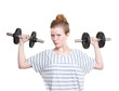 Foto: Girl with weights Girl with weights
