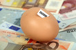 Dioxin-Ei auf Bargeld