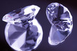 Crystal gemstones on mirror Crystal gemstones on mirror