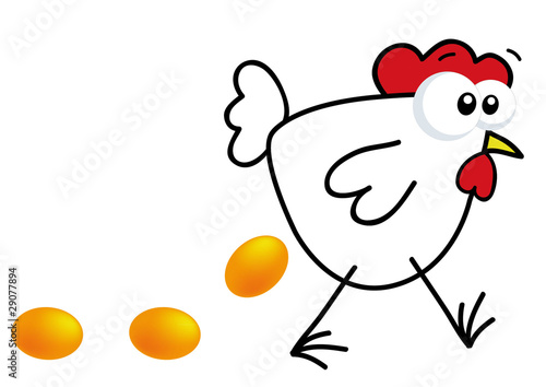 Vektor: Huhn Eierlegend Huhn Eierlegend