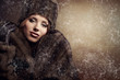 beautiful woman in a fur coat beautiful woman in a fur coat