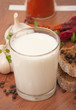 Milk and black bread for the table Milk and black bread for the table