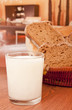 Milk and black bread for the table Milk and black bread for the table