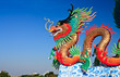 Dragon statue and natural blue sky background Dragon statue and natural blue sky background