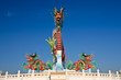 Dragon statue and natural blue sky background Dragon statue and natural blue sky background