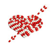 arrow on heart capsule