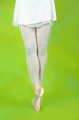 close up of ballerinas legs