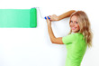 woman paint on wall
