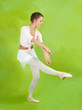Female dancer in ballet shoes