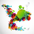 funky graphic design - abstract rainbow world funky graphic design - abstract rainbow world