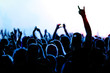 silhouettes of concert crowd silhouettes of concert crowd