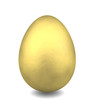 Golden egg  - isolated on white background
