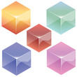 cubes simples colorés
