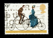 UK mail stamp celebrating the centenary of cycling
