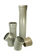 Set of waste pipes for toilet bowl installation