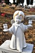 Gravesite - Angel - blonde with candle holders Gravesite - Angel - blonde with candle holders