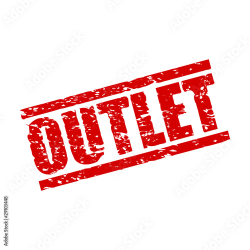 Vektor: stempel eckig outlet I stempel eckig outlet I