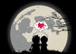 Couple under the moon