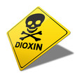 3d warnschild, dioxin