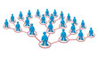 multilevel marketing network concept with human figures multilevel marketing network concept with human figures