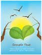 two leaf from different branches creating a heart shape two leaf from different branches creating a heart shape