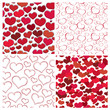 a set of seamless valentine textures with hearts a set of seamless valentine textures with hearts