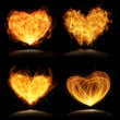 a collection of glowing hearts a collection of glowing hearts