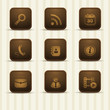 set of wooden relistic icons, part 2