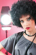 ����: Young attractive girl with afro curly haircut � Elnur #29111087