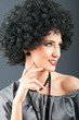 ����: Young attractive girl with afro curly haircut � Elnur #29111096