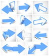 Paper arrows. Vector illustration