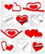 Collection of hearts. Vector illustration