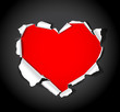 Paper heart. Vector illustration