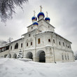 Orthodox chapel on the background of the dramatic cloudy sky