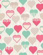 wrapping paper with hearts, vector wrapping paper with hearts, vector