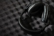 Acoustic foam wall and headphone