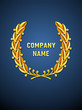 heraldic emblem with laurel