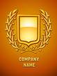 heraldic emblem with gold