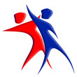 red & blue character