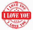Postal stamp i love you